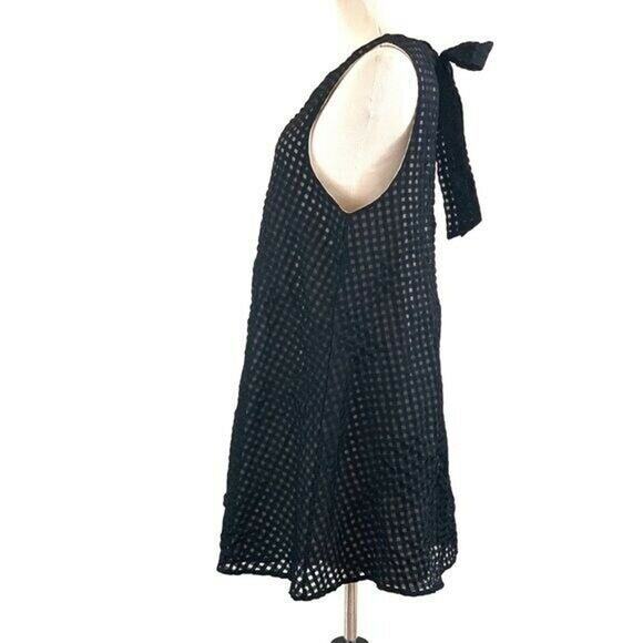 Wishlist Gingham Print Brown A-lined Open Back Dress M - Picture 5 of 8